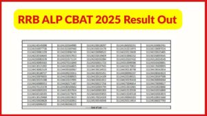 RRB ALP CBAT 2025 Result Out